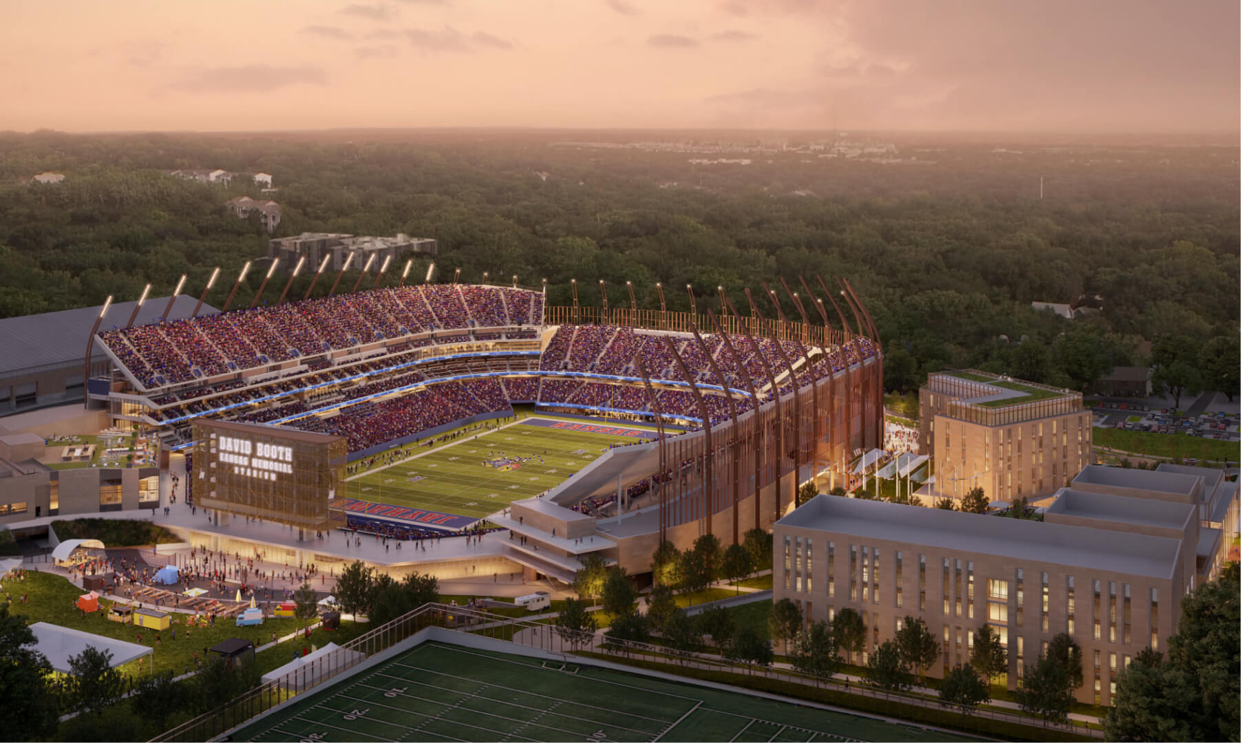 David Booth Kansas Memorial Stadium The KU Gateway District